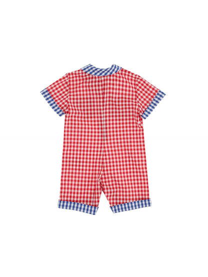 Pagliaccetto cotone vichy con colletto