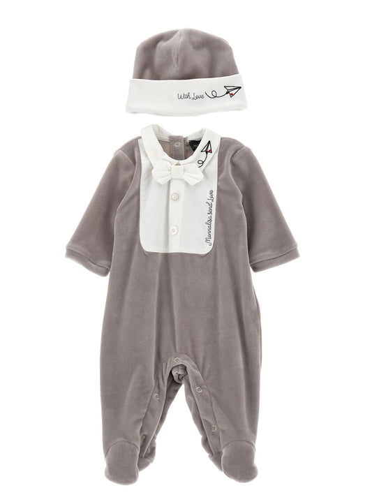Two-piece chenille suit