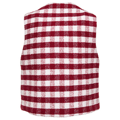 Checkered canvas vest