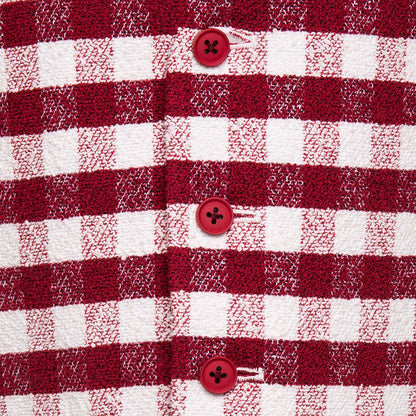 Checkered canvas vest