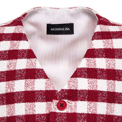 Checkered canvas vest