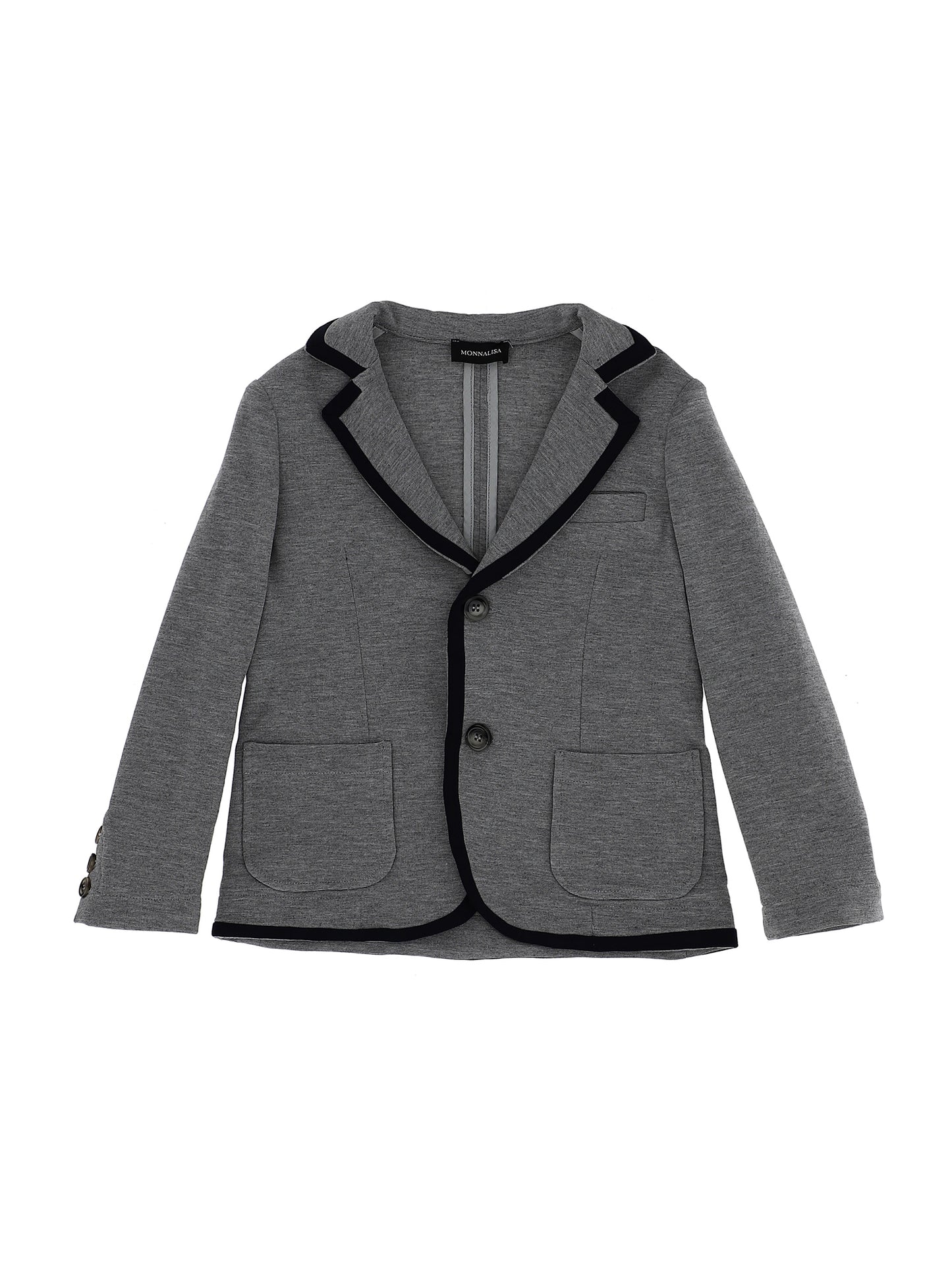 Poplin blazer with piping