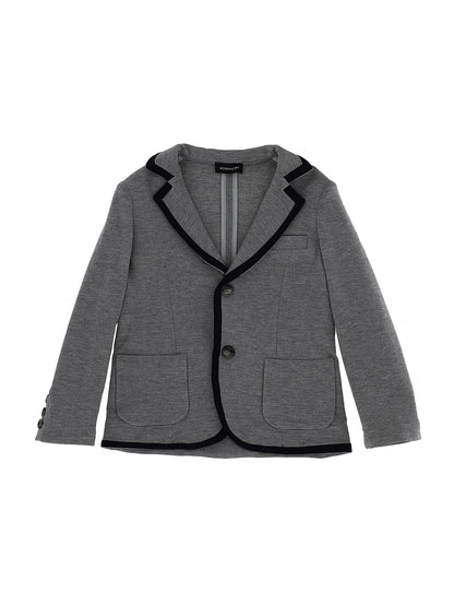 Poplin blazer with piping