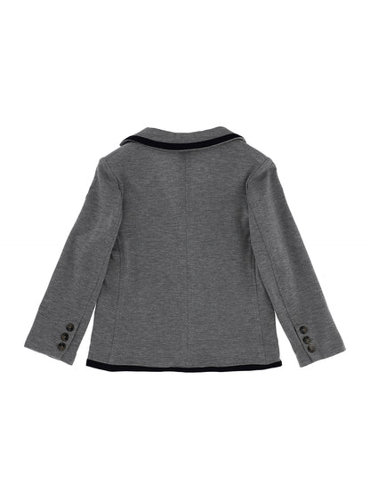 Poplin blazer with piping