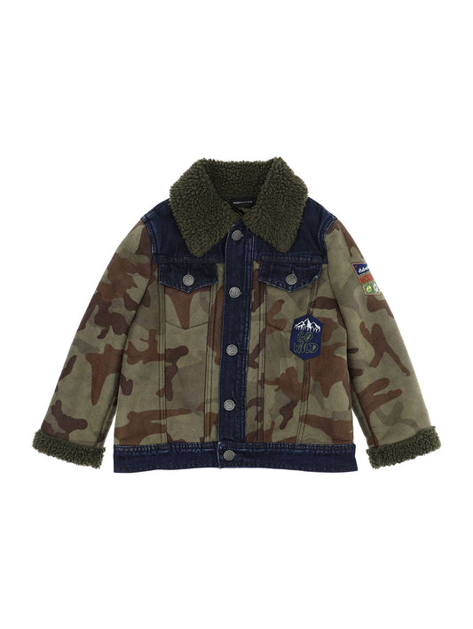 Camouflage plush jacket