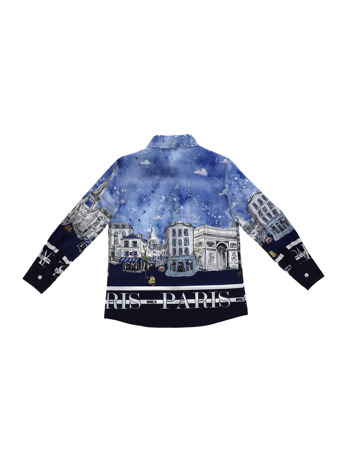 Camicia popeline stampa Parigi