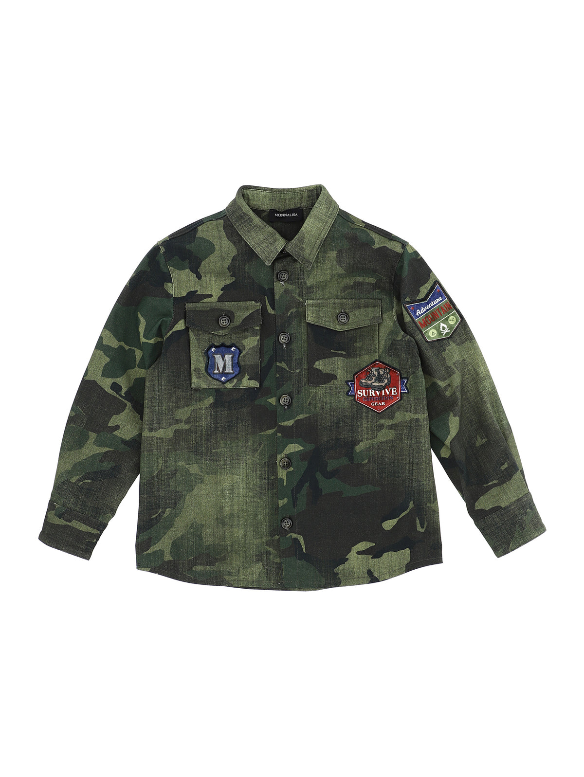Camicia gabardina camouflage patch