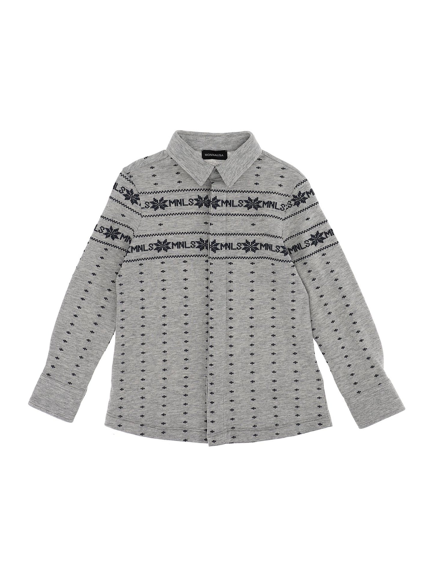 Camicia piquet stampa mountain