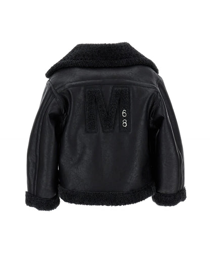 Plush aviator jacket
