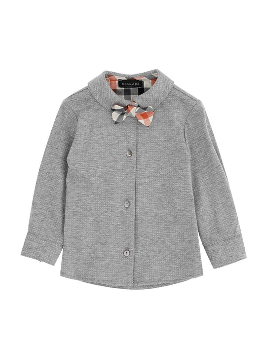Jersey shirt with bow tie
