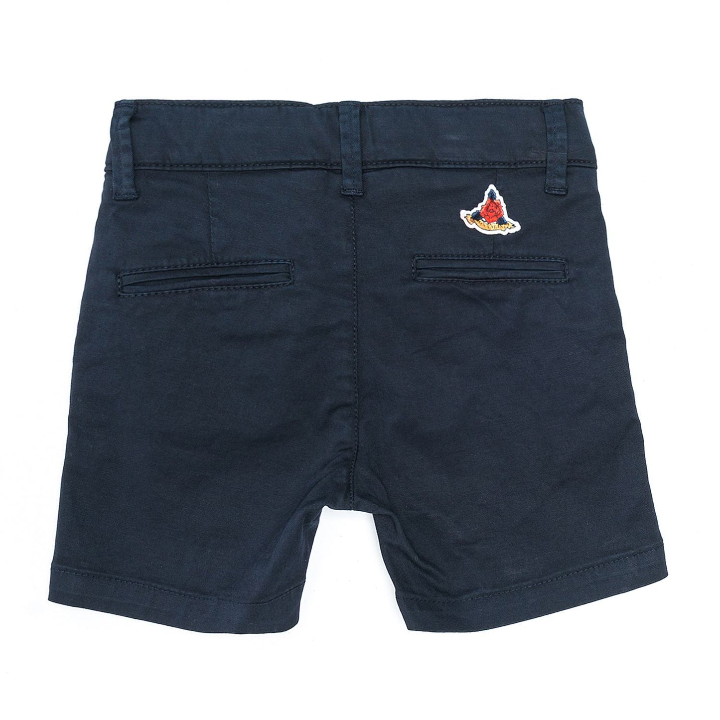 Solid color gabardine Bermuda shorts