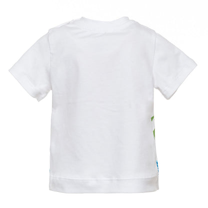 Cotton T-shirt with palm tree print