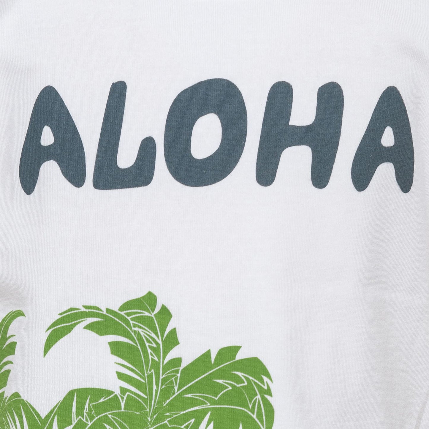 Cotton T-shirt with palm tree print