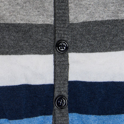 Multicolored striped cardigan
