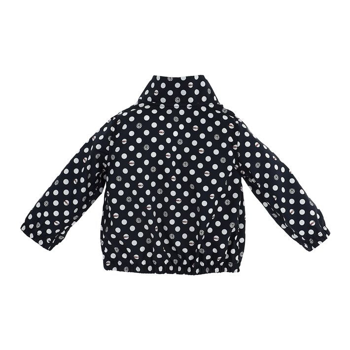 Windproof jacket in technical fabric with polka dots
