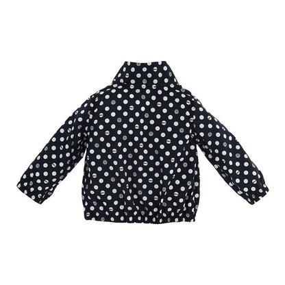 Windproof jacket in technical fabric with polka dots