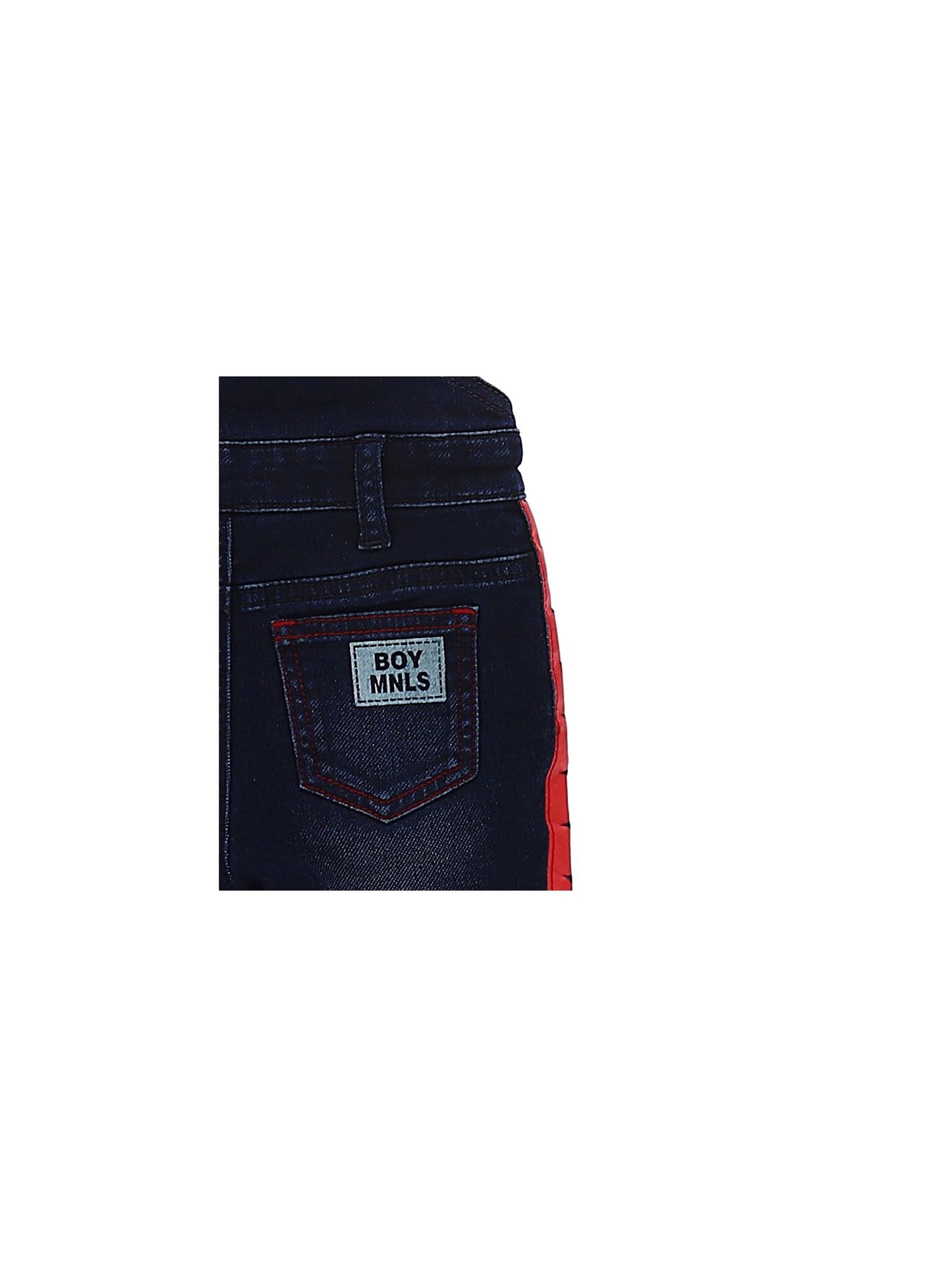 Denim-effect sweatshirt overalls with stripes
