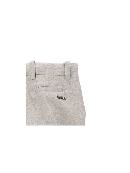 Soft pleated canvas trousers