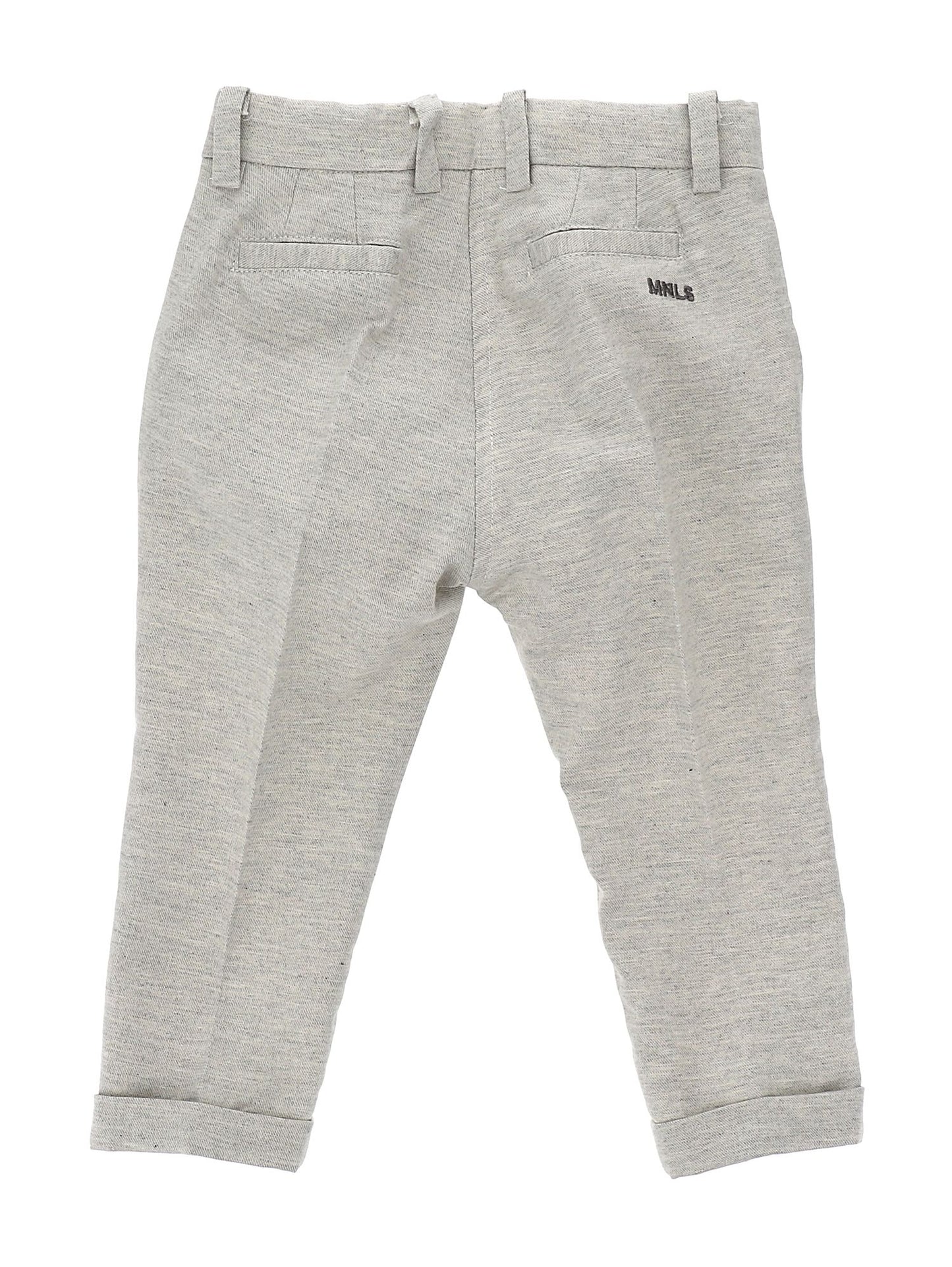 Soft pleated canvas trousers