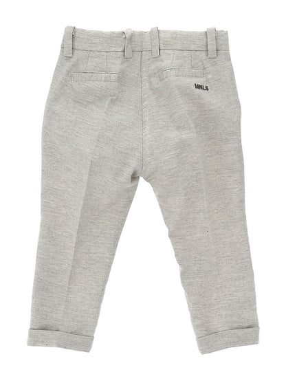 Soft pleated canvas trousers