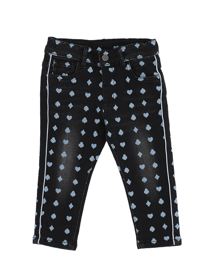 Pantaloni felpa effetto denim