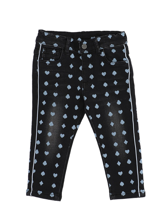 Denim-effect sweatpants