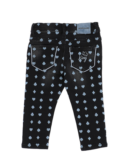 Pantaloni felpa effetto denim