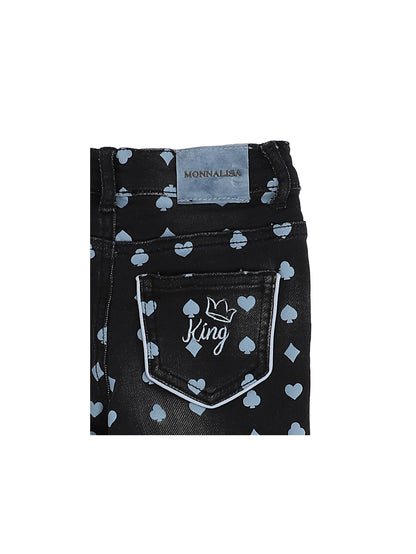 Pantaloni felpa effetto denim