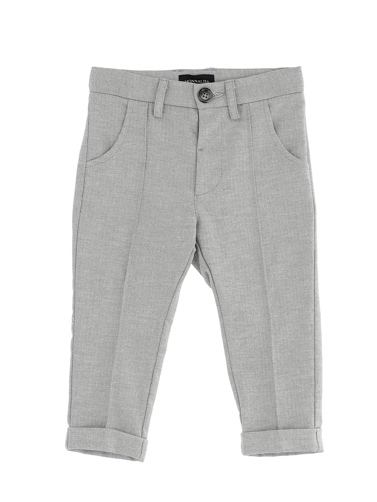 Soft herringbone trousers