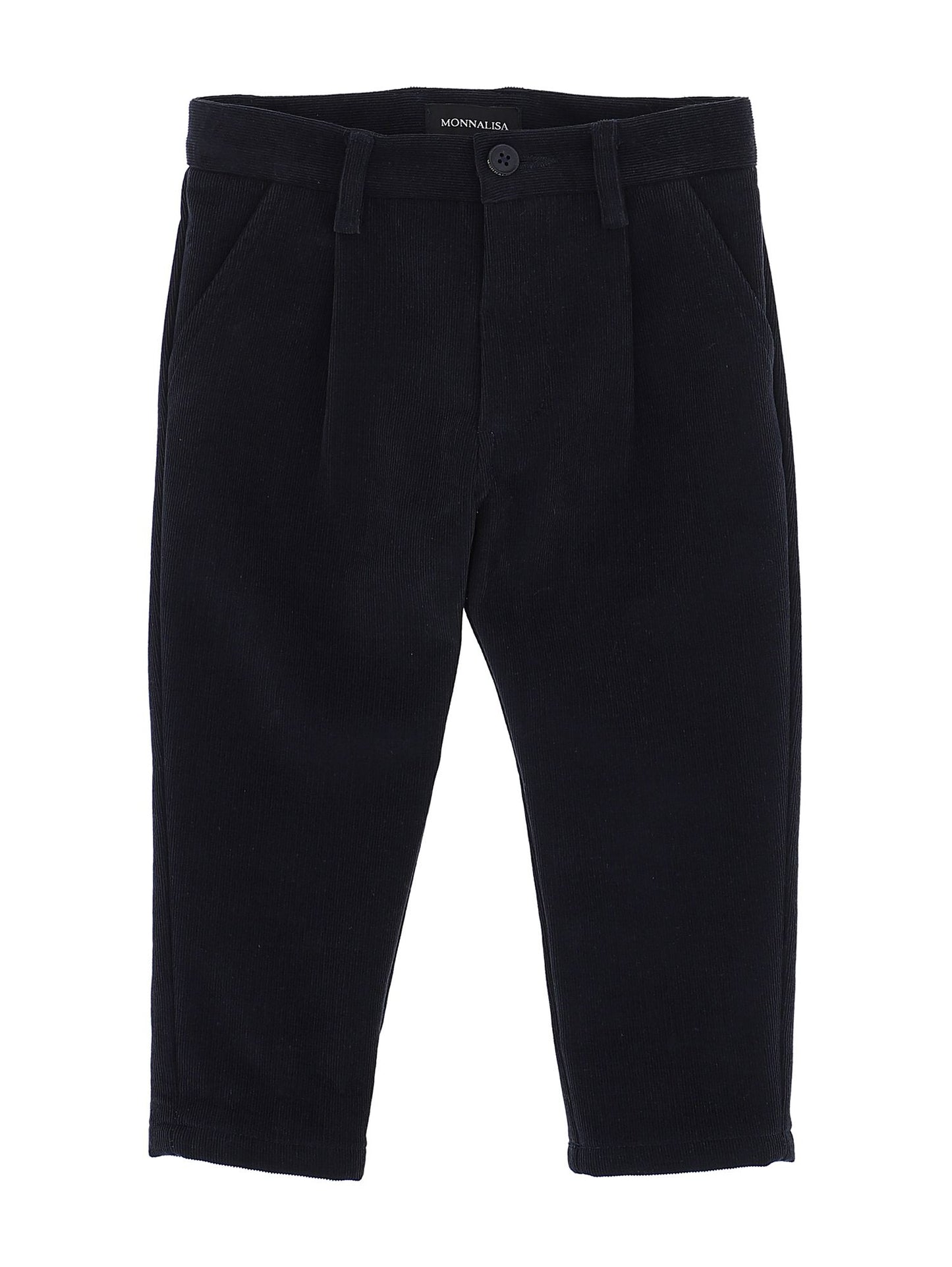 Pleated velvet trousers