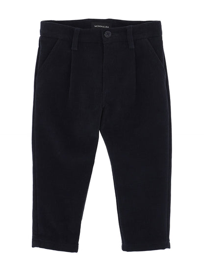 Pleated velvet trousers