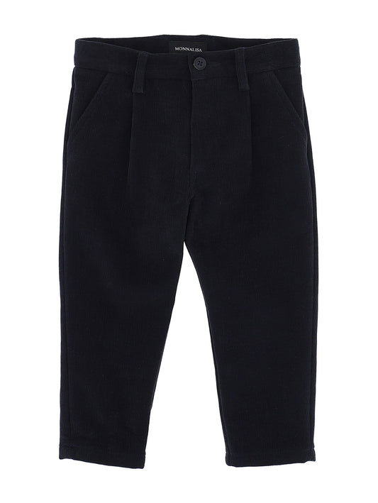 Pleated velvet trousers