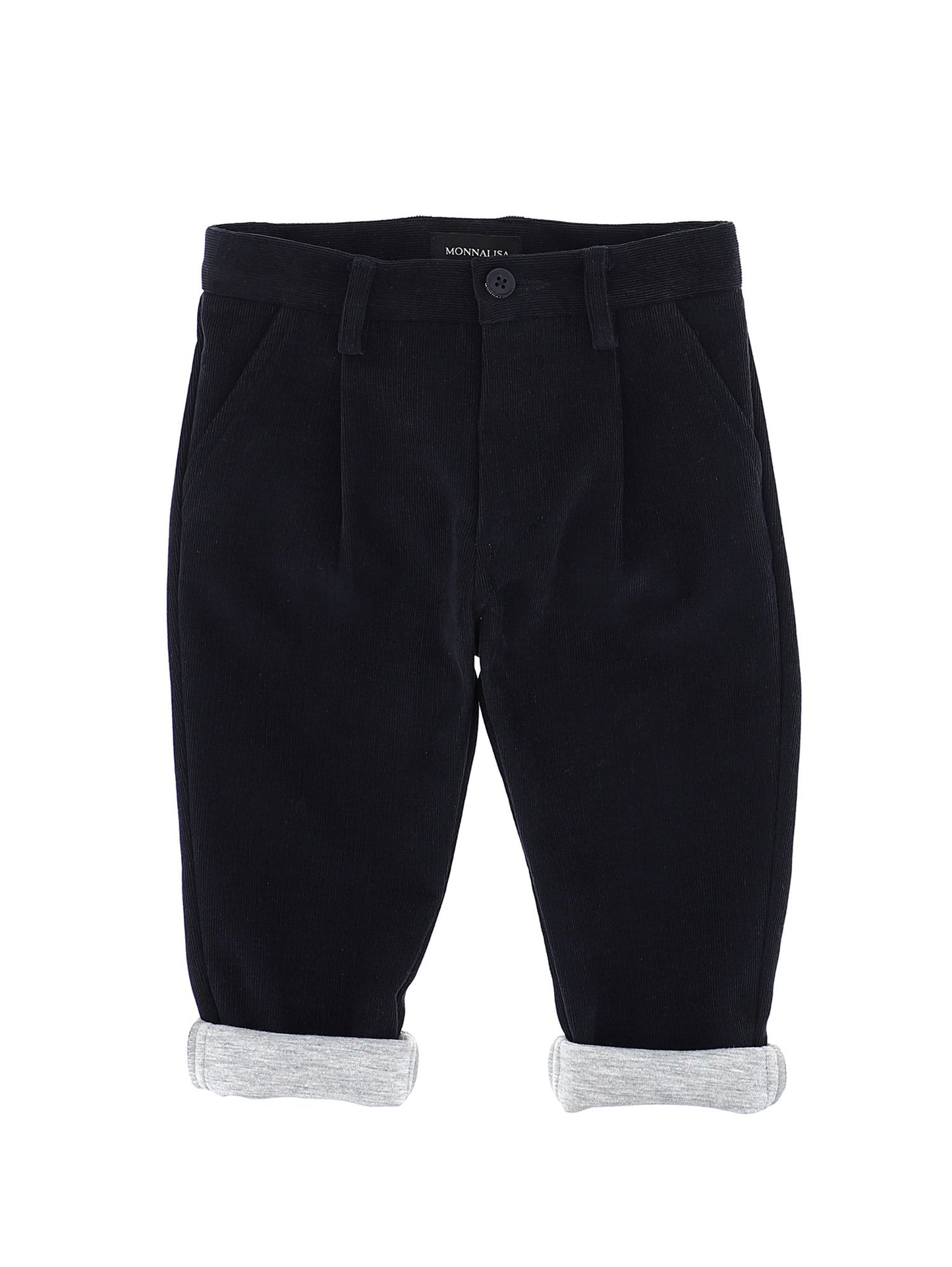 Pleated velvet trousers