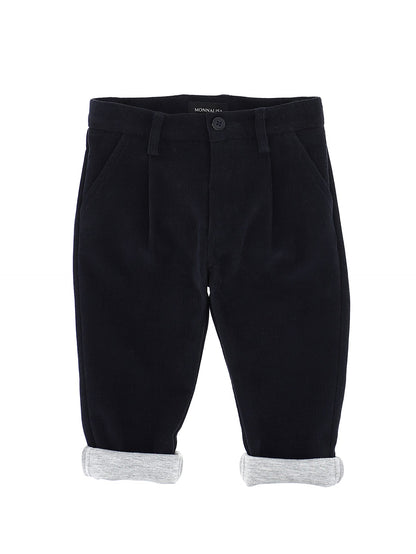 Pleated velvet trousers