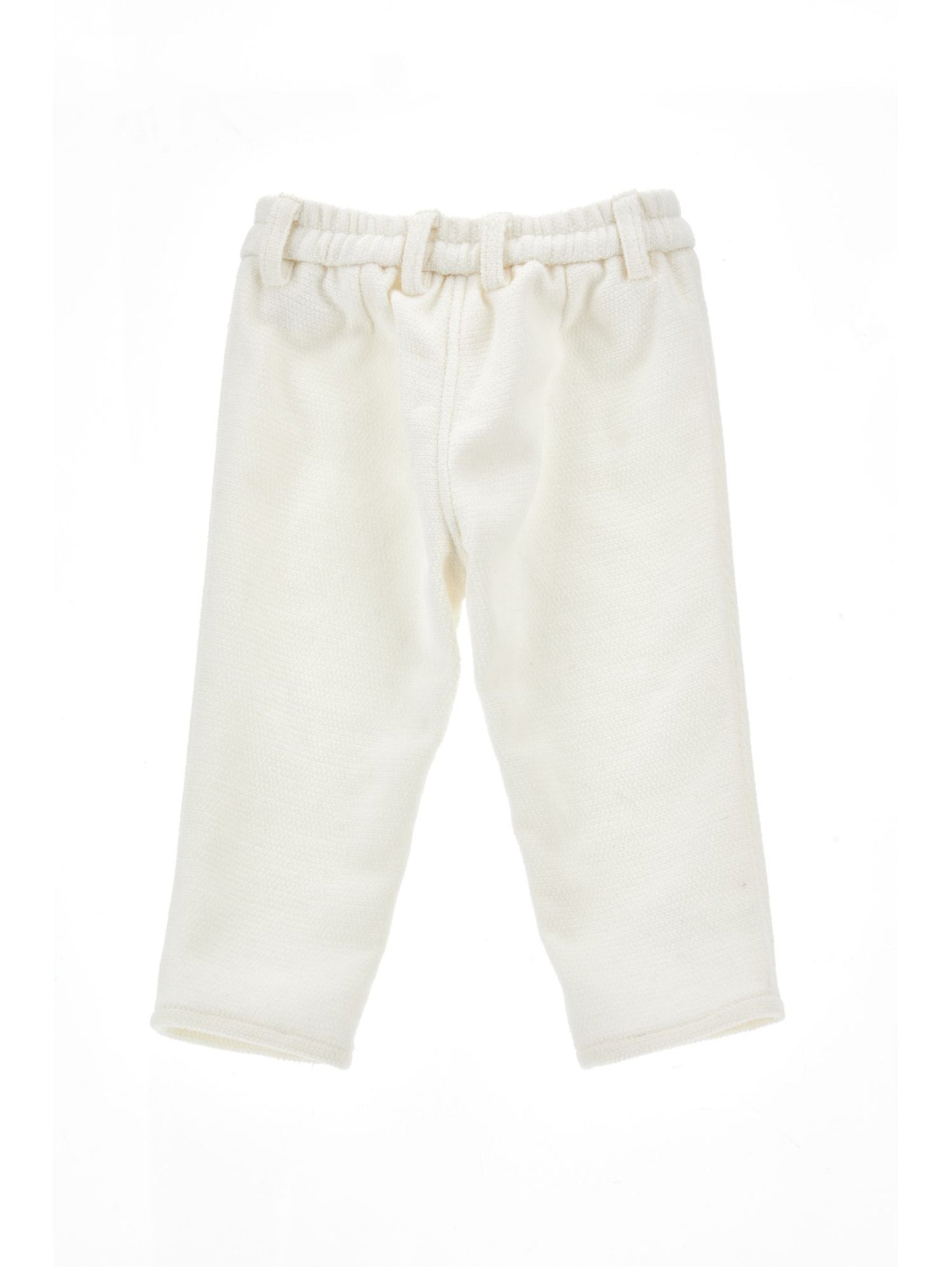 Corduroy trousers with piping