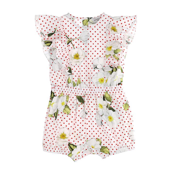 Tutina intera con shorts, stampa fiori