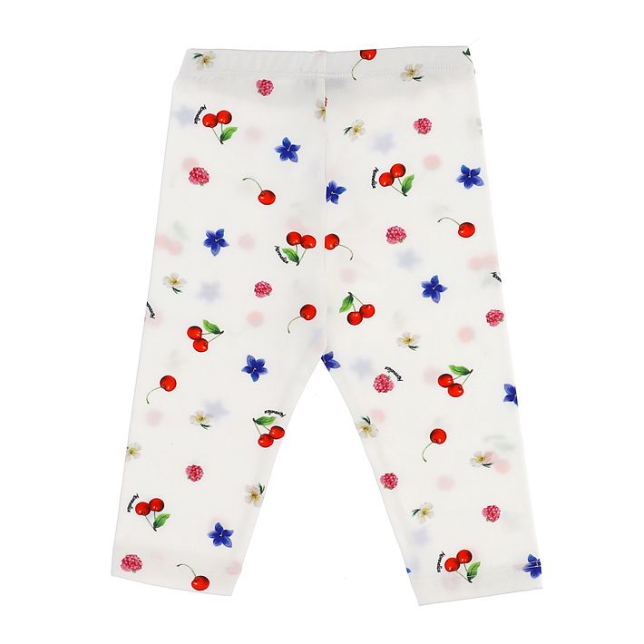Jersey leggings with fruit and flowers