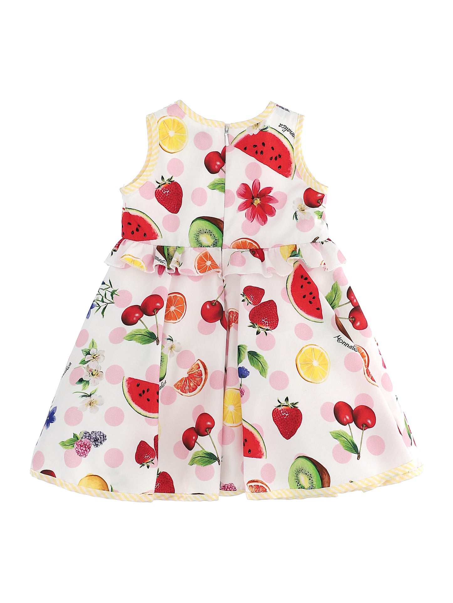 Poplin dress with fruit print