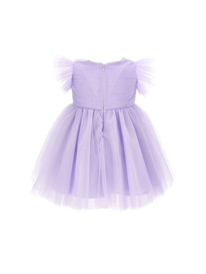 Maxi butterfly silk hand tulle dress
