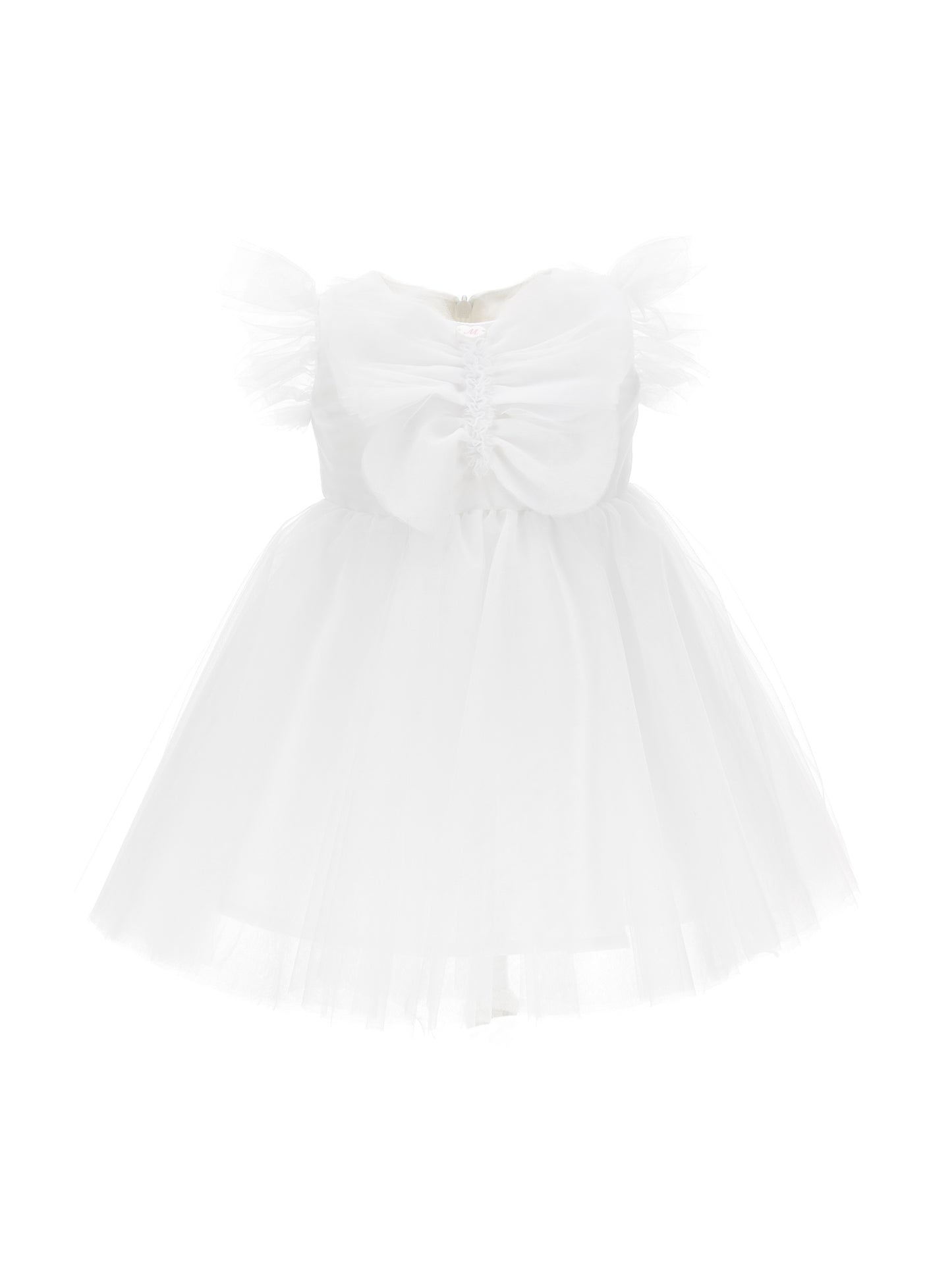Maxi butterfly silk hand tulle dress
