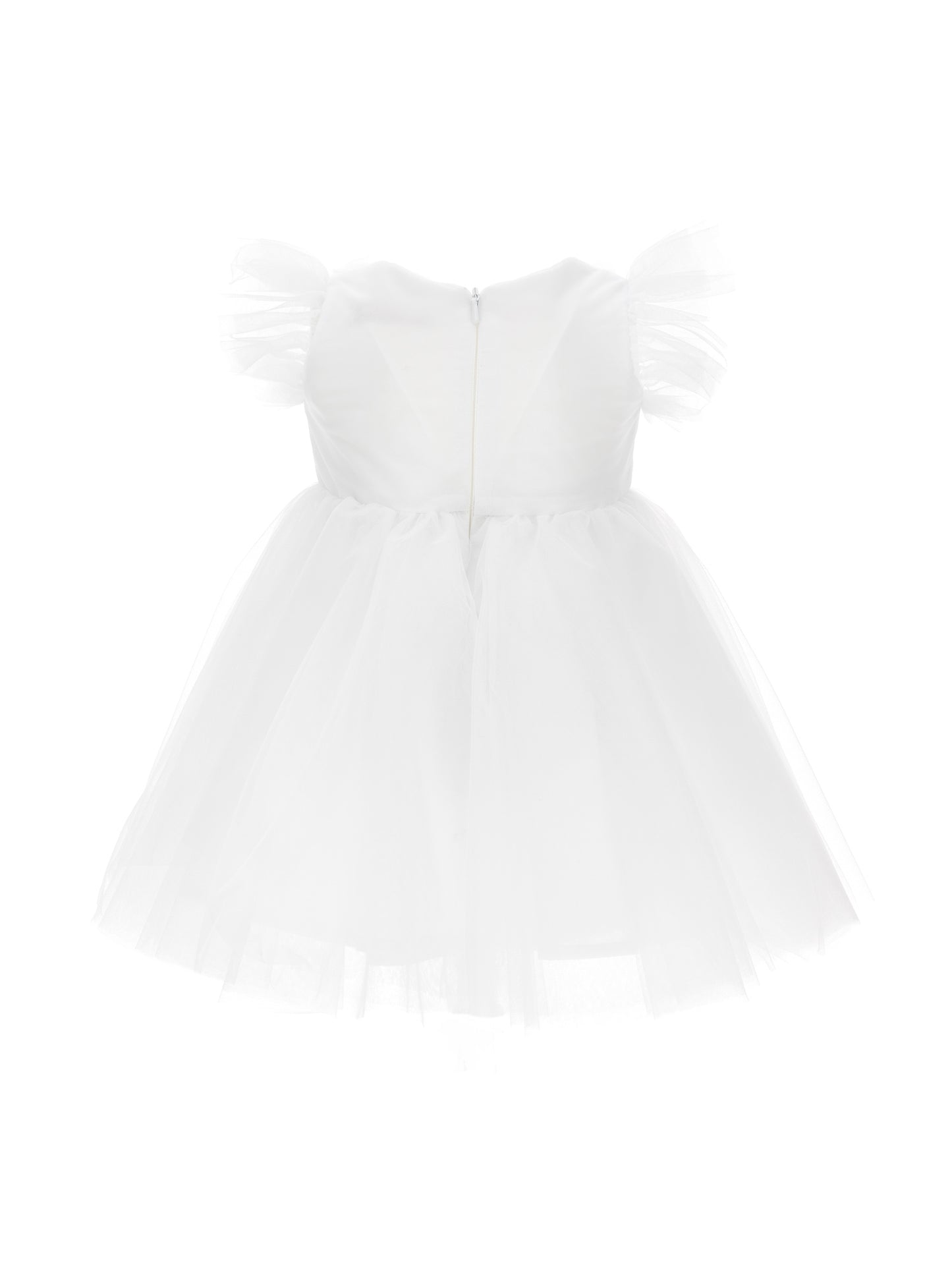 Maxi butterfly silk hand tulle dress