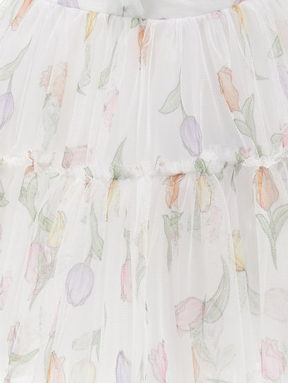 Abitino tulle stampa tulipani