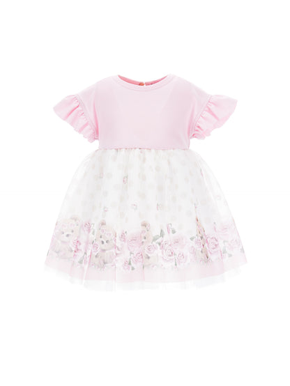 High-waisted tulle dress