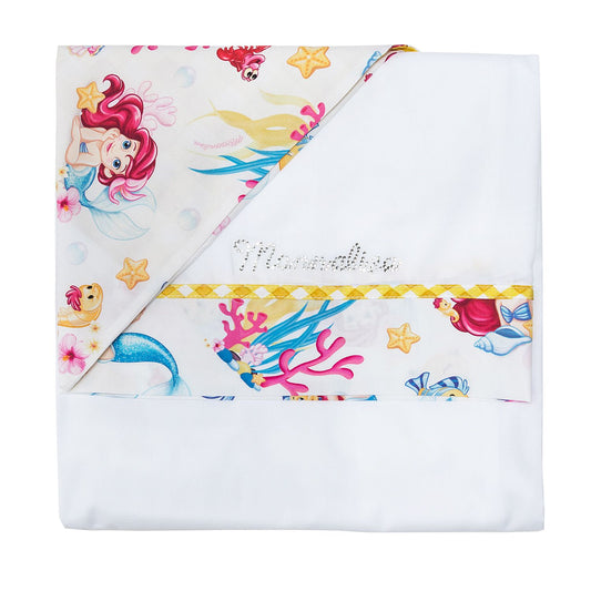 Sea print cot set