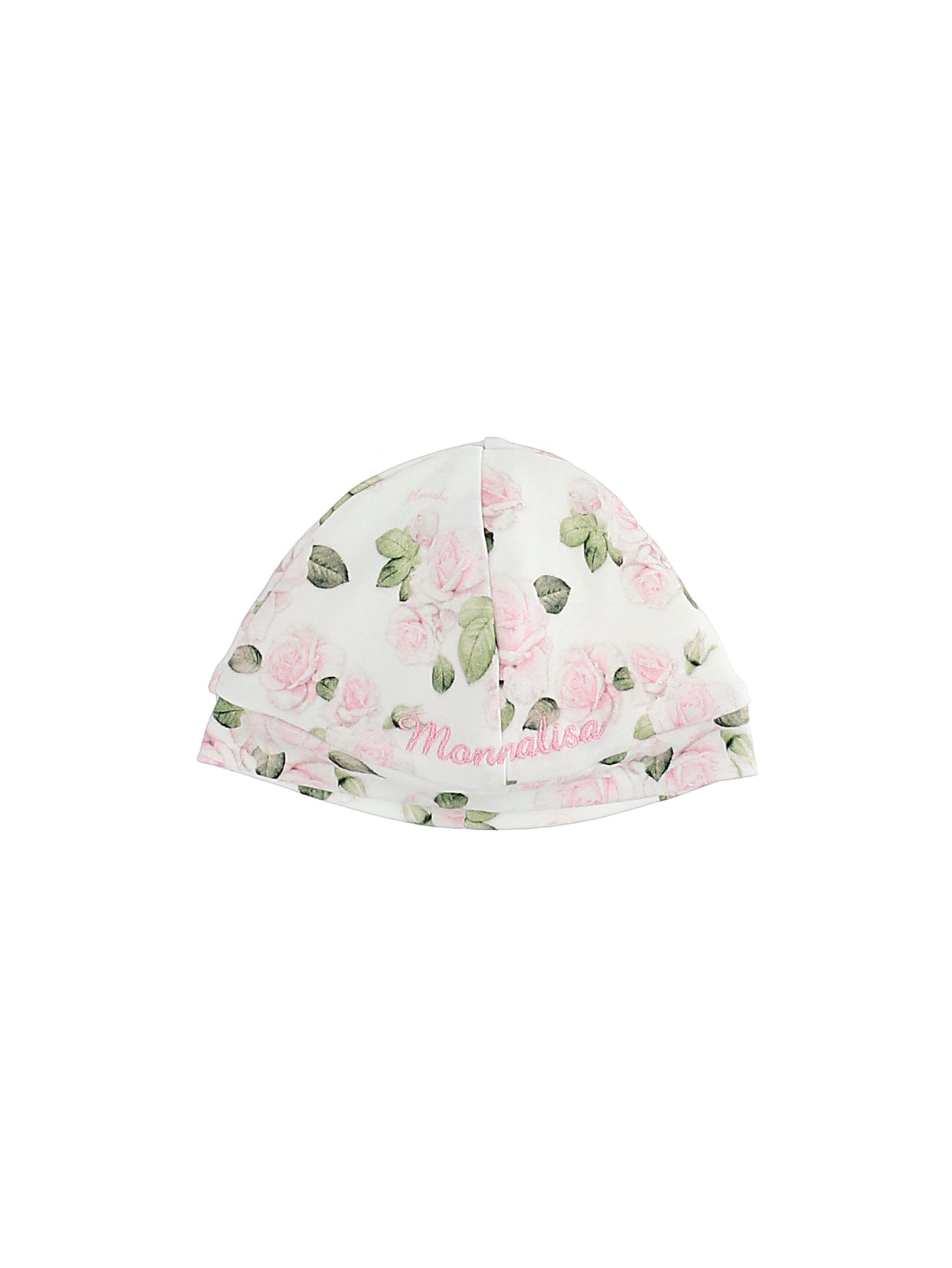 Rose print baby hat