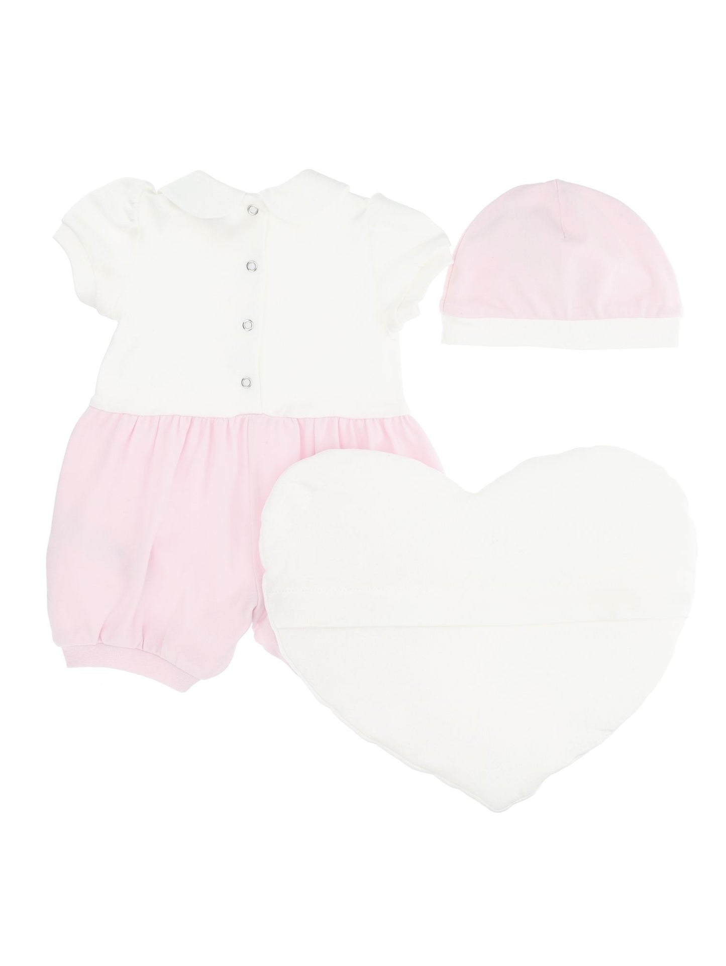 Layette set, romper and accessories