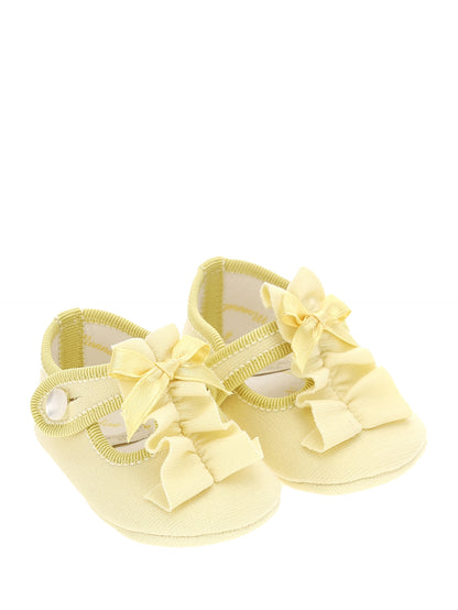 Milanese stitch foot cover with ruffles