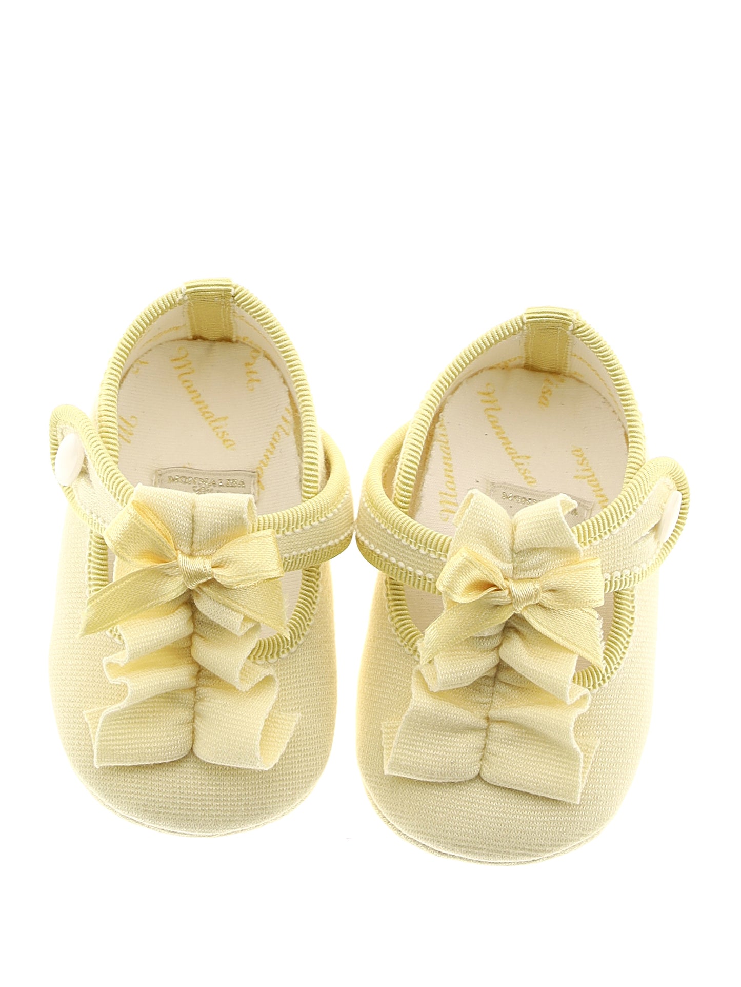 Milanese stitch foot cover with ruffles
