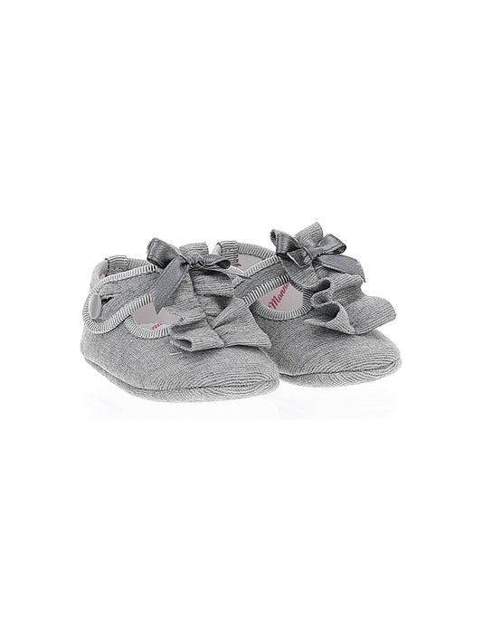 Milanese stitch foot cover with ruffles