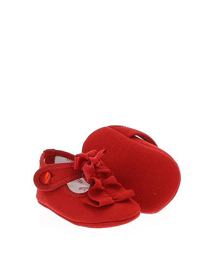 Milanese stitch foot cover with ruffles